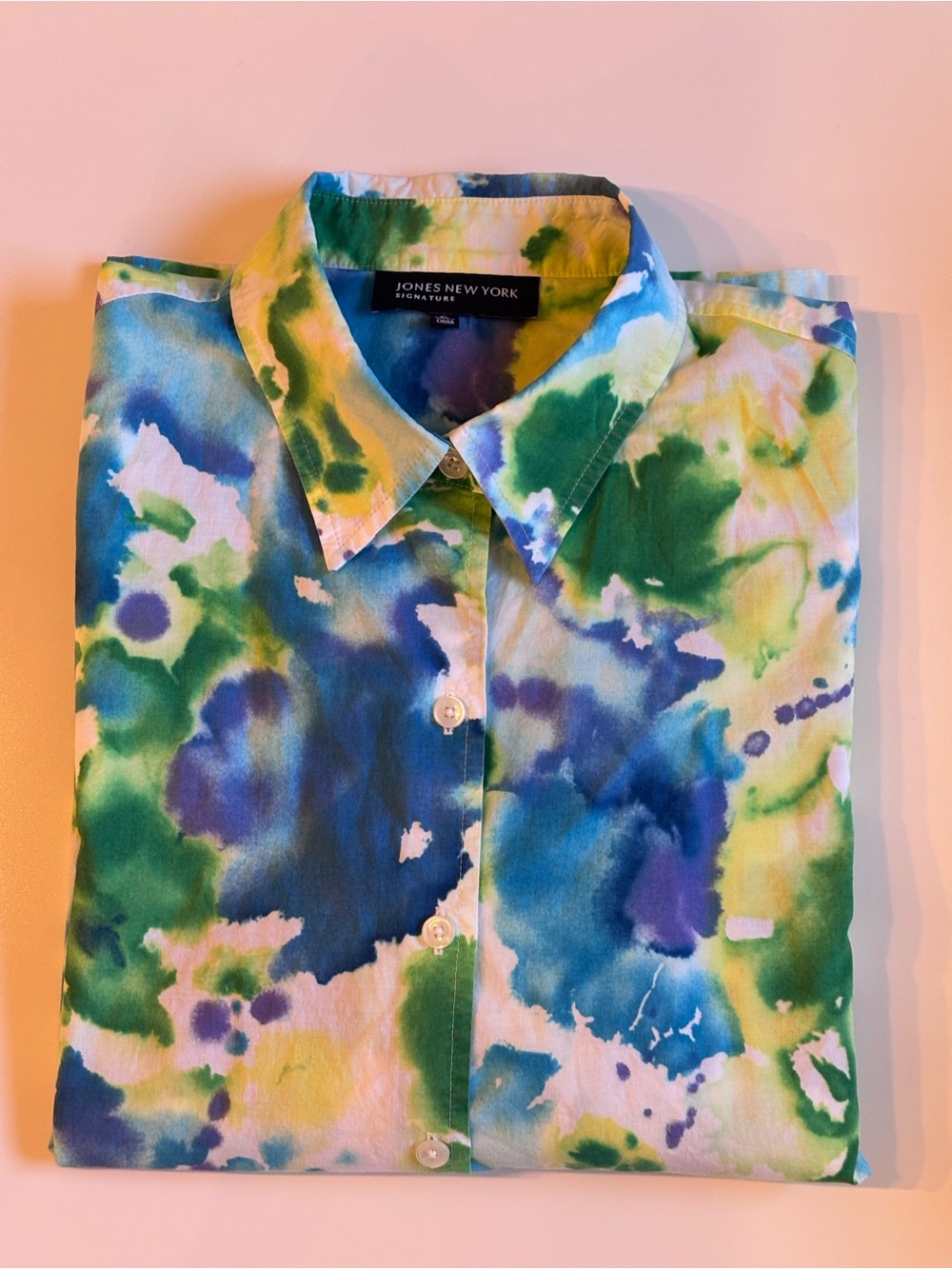 Jones New York Tie-Dye Button-Down Shirt, Women’s XL - Picture 13 of 13